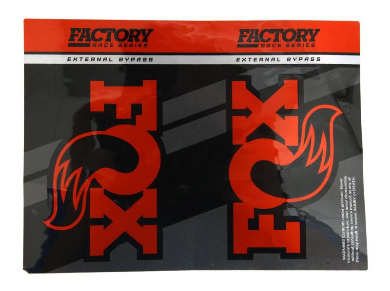 Picture of Fox Racing Shox Decals For 2.5 Series Reservoir, Black w/Orange Logo