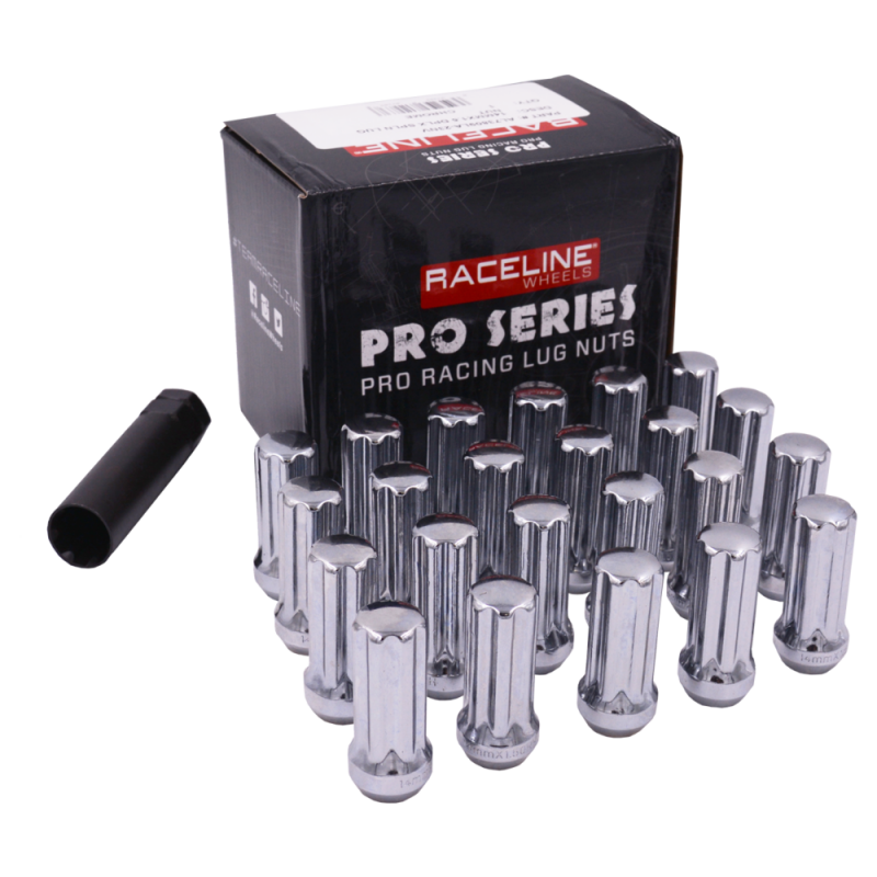 Picture of Raceline Jeep 1/2in XL Spline Chrome Lug Nuts (Set of 23)