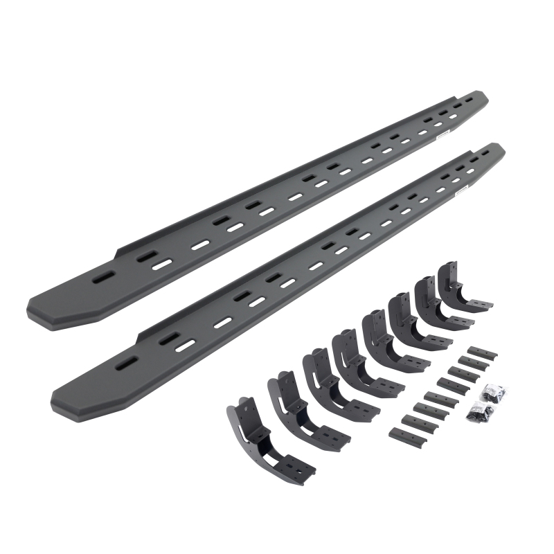 Picture of Go Rhino 20-25 Chevrolet Silverado 2500 RB30 Slim Running board + Brackets - Textured Black