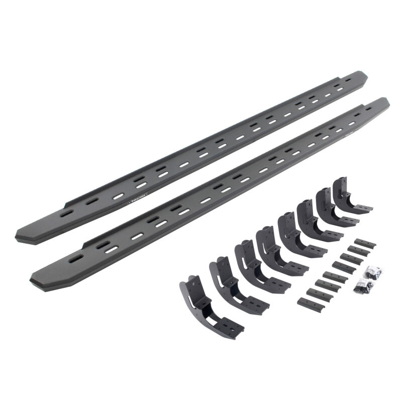Picture of Go Rhino 19-25 Chevrolet Silverado 1500 RB30 Slim Running board + Brackets - Textured Black