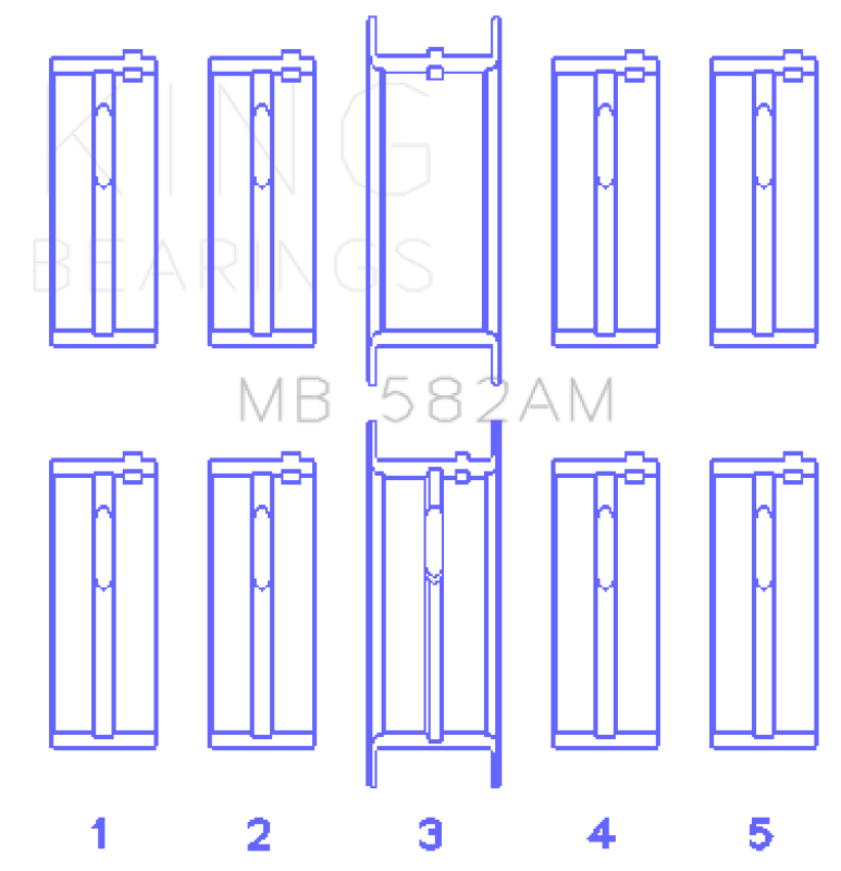 Picture of King Engine Bearings KING Main Bearings - MB582AM.026