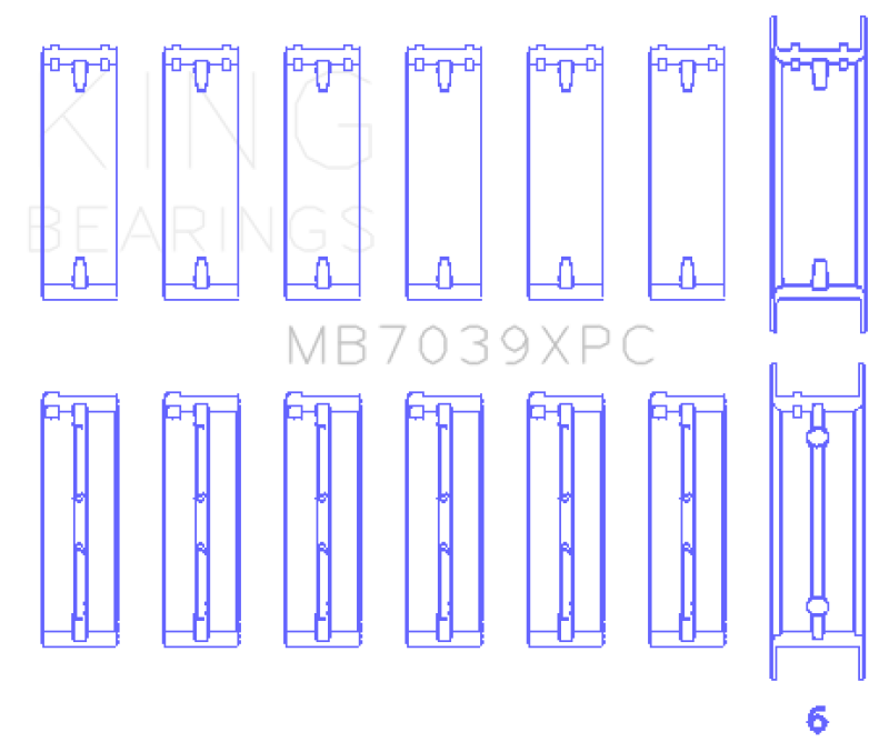 Picture of King Engine Bearings KING Main Bearings - MB7039XPCSTDX