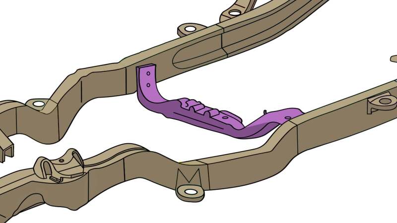 Picture of RBR Crossmembers - Rustbuster Transmission Crossmember rbrRB7612
