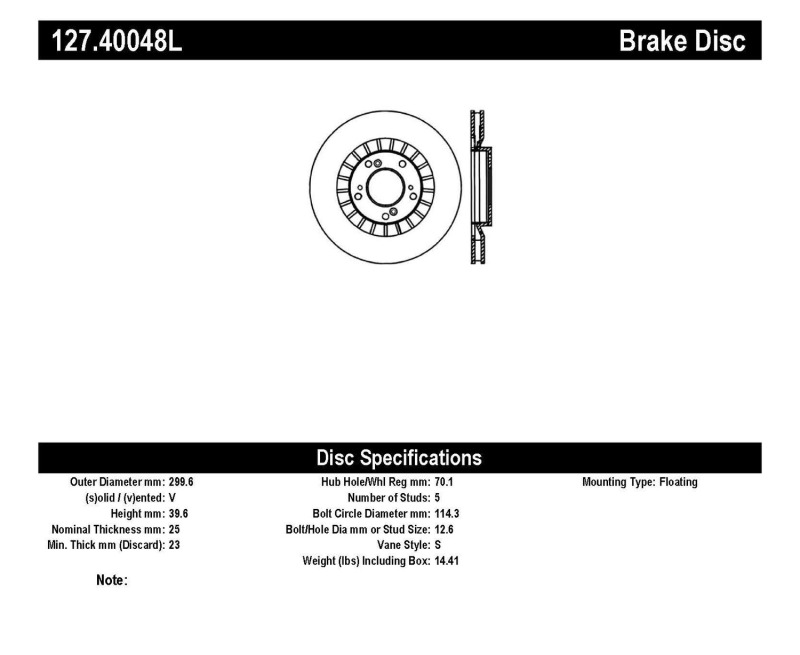 Picture of Stoptech ST Slot & Drill Brake Rotors - 127.40048L
