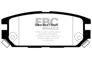 Picture of EBC 94-95 Eagle Talon 2-0 Turbo 4WD 2nd Generation284mm rear rotor Ultimax2 Rear Brake Pads