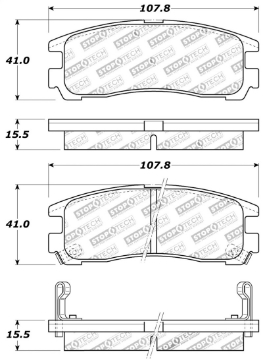 Picture of StopTech Performance 4-89-99 Mitsubishi Eclipse GST Rear Brake Pads