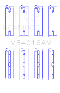Picture of King Engine Bearings Mitsubishi 181CI 3-0L 6G72 V6 Main Bearing Set - Size STD