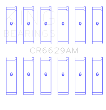 Picture of King Engine Bearings Mitsubishi 181CI 3-0L 6G72 V6-152CI 2-5L 6G73 V6 Rod Bearing Set - Size STD