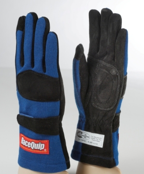 Picture of RaceQuip Blue 2-Layer SFI-5 Glove - Medium