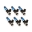 Picture of Injector Dynamics 1750cc Injectors - 60mm Length - 11mm Blue Top - Denso Lower Cushion Set of 6