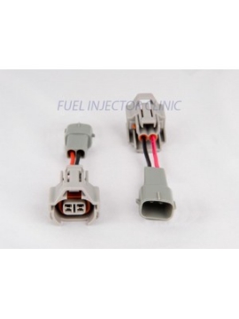 Picture of Set of 6 Denso (female) to Toyota (male) injector plug adaptors