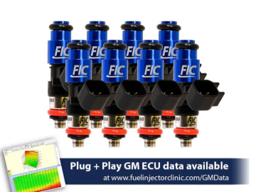 Picture of FIC1200cc-D (130 lbs/hr at OE 58 PSI fuel pressure) FIC Fuel Injector Clinic Injector Set for LS2 engines (High-Z)