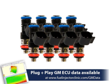 Picture of FIC1200cc-D (130 lbs/hr at OE 58 PSI fuel pressure) FIC Fuel Injector Clinic Injector Set for LS3, LS7, LSA, L76, L92, and L99 engines (High-Z)