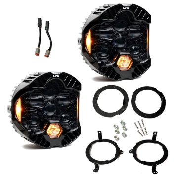 Picture of Baja Designs 18-25 Jeep Wrangler JL / 20-25 Gladiator JT DOT LP6 LED Headlight Kit - Amber