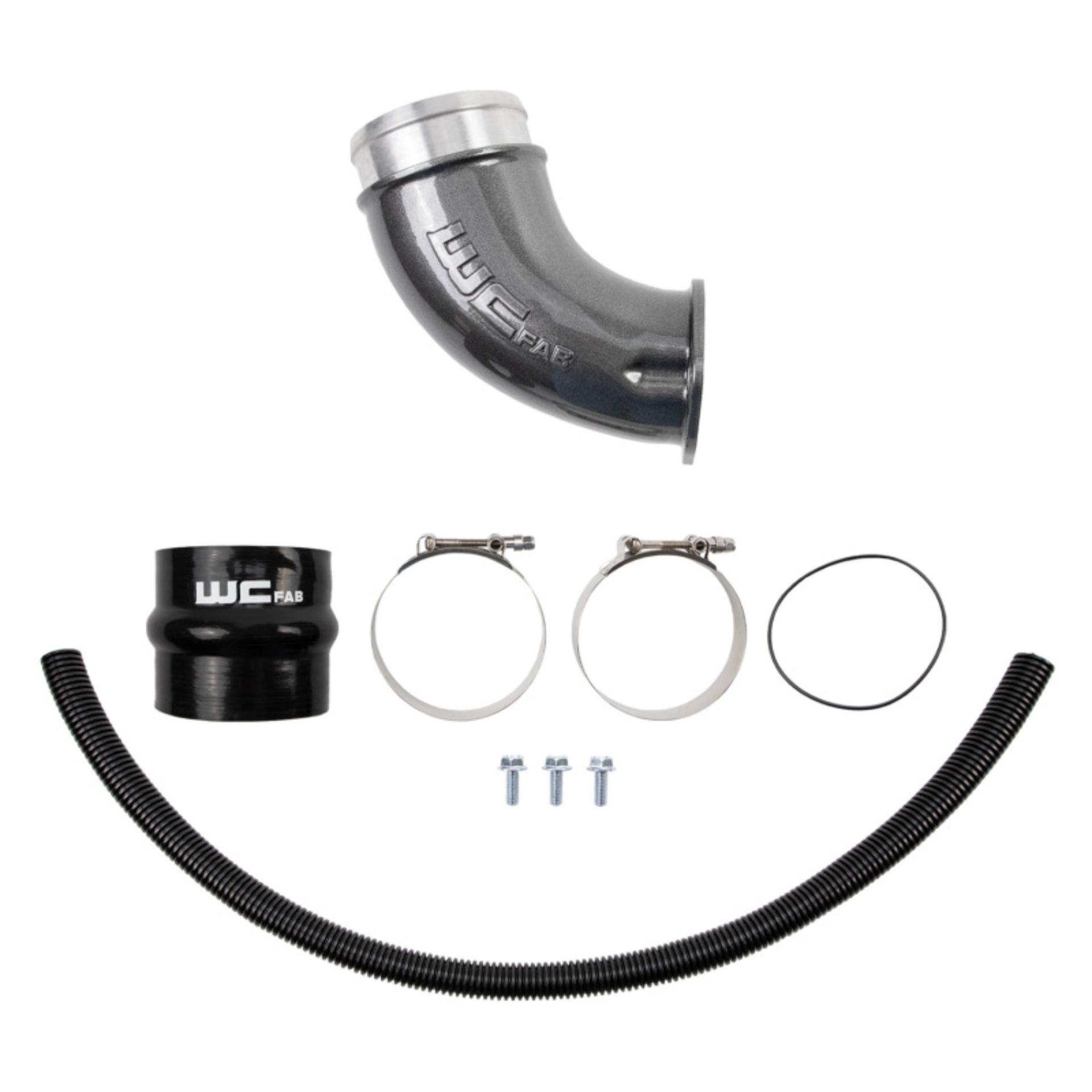 Picture of Wehrli 01-04 Duramax LB7 4in High Flow Intake Horn - Flat Black