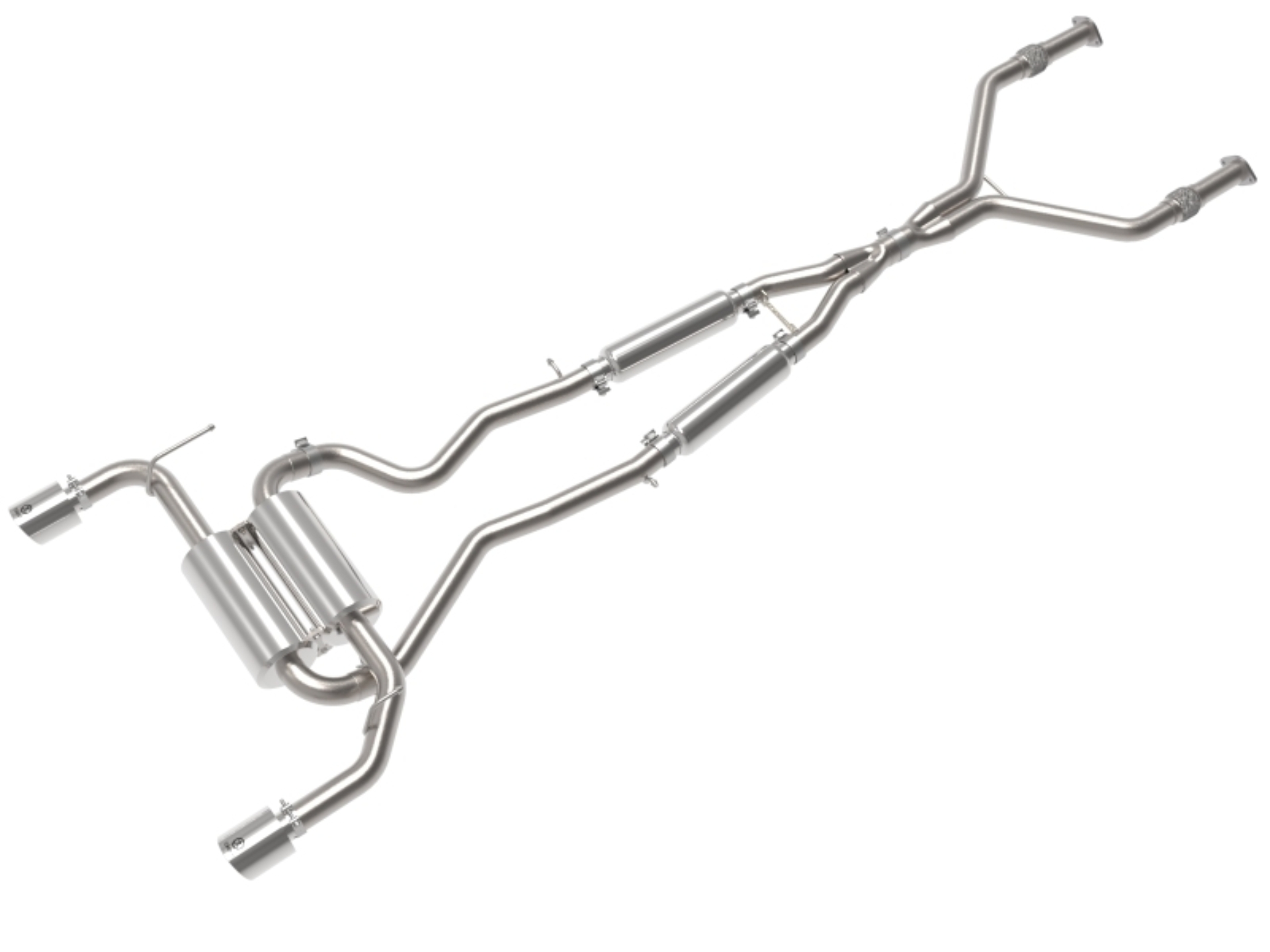 Picture of aFe Takeda Cat-Back Exhaust System Infiniti Q50 14-15 V6-3.7L- Polished Tip