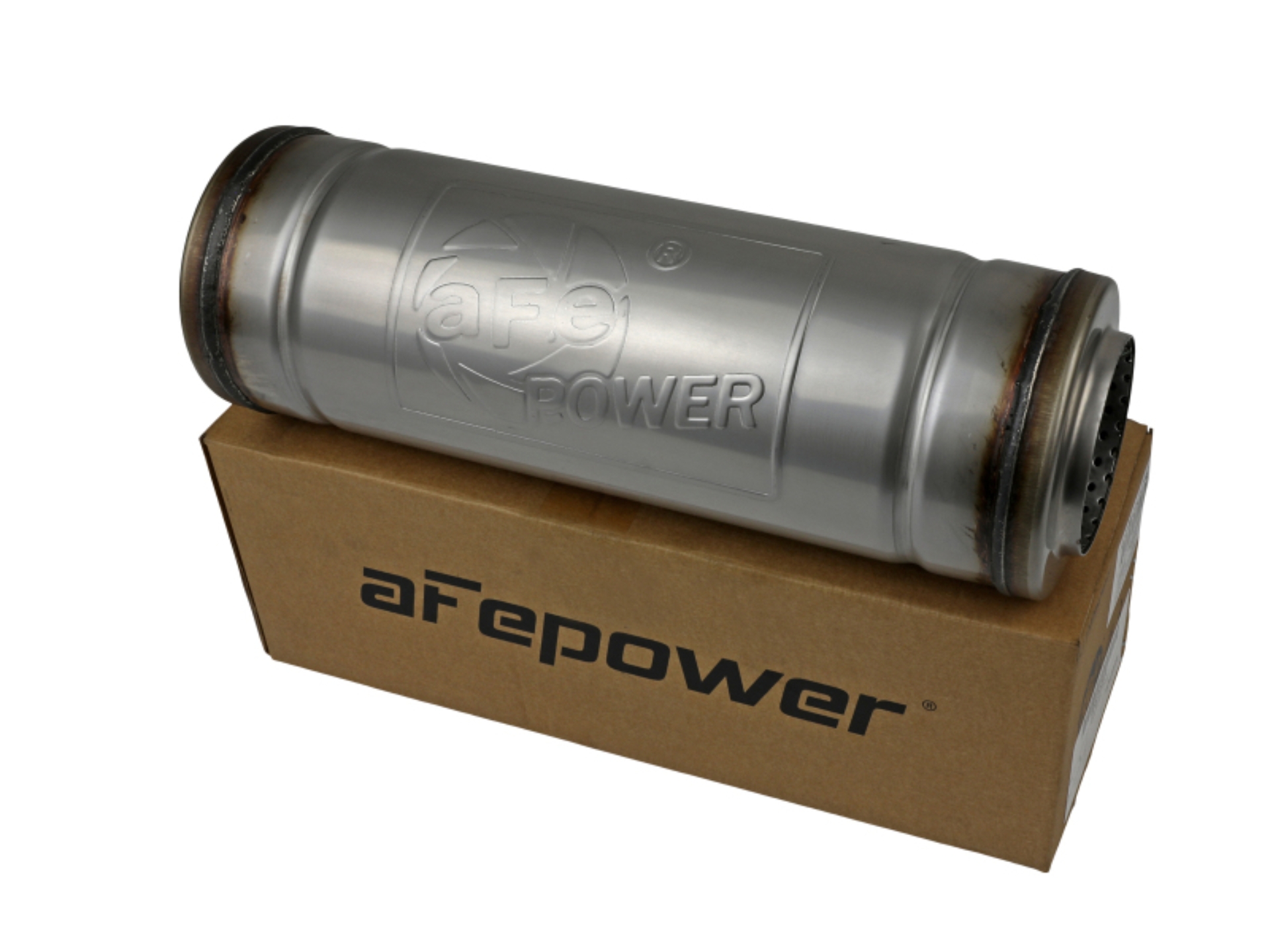 Picture of aFe MACH Force-Xp Muffler 3 IN ID Center/Center x 5 IN Dia. x 14 IN L - Round Body