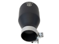 Picture of aFe Takeda Universal Exhaust Tip 3 IN Inlet x 5 IN Outlet x 9 IN L- Black