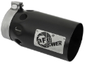 Picture of aFe Rebel XD Series Universal Exhaust Tip 4 IN Inlet x 5 IN Outlet x 10 IN L- Black Right Side Exit