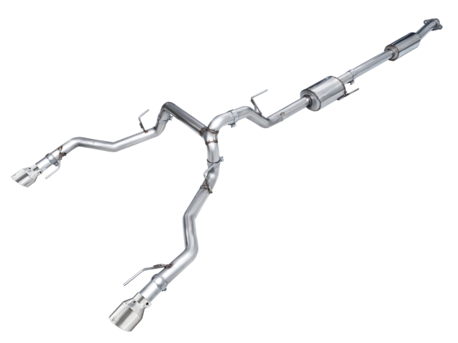 Picture of AWE Tuning 2021+ Ford F150 Tremor w/ Bumper Cutouts 0FG Resonated Cat-Back w/ Chrome Silver Tips
