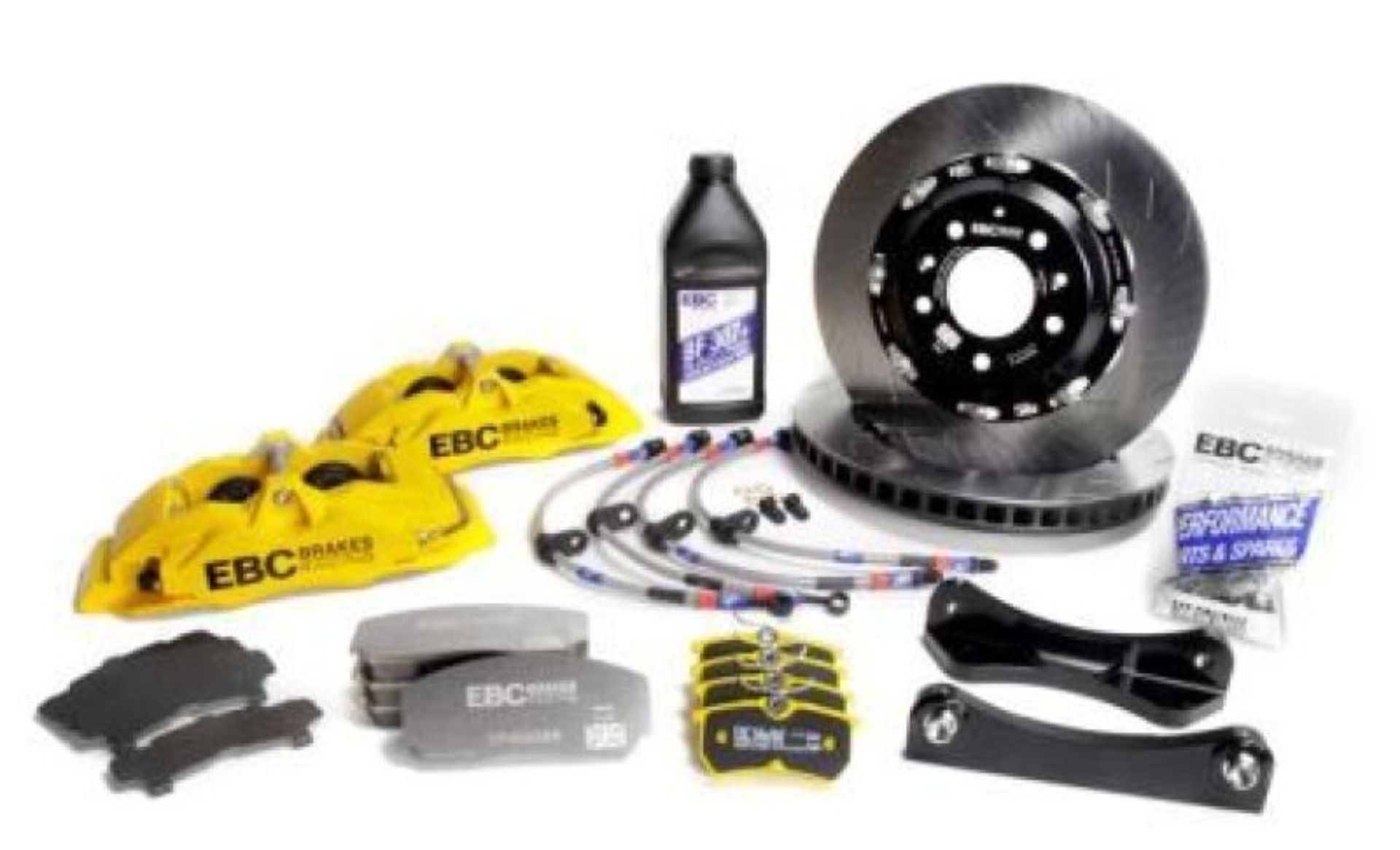 Picture of EBC Racing 01-09 Porsche 911 (996/997) Yellow Apollo-6 Calipers 355mm Rotors Front Big Brake Kit