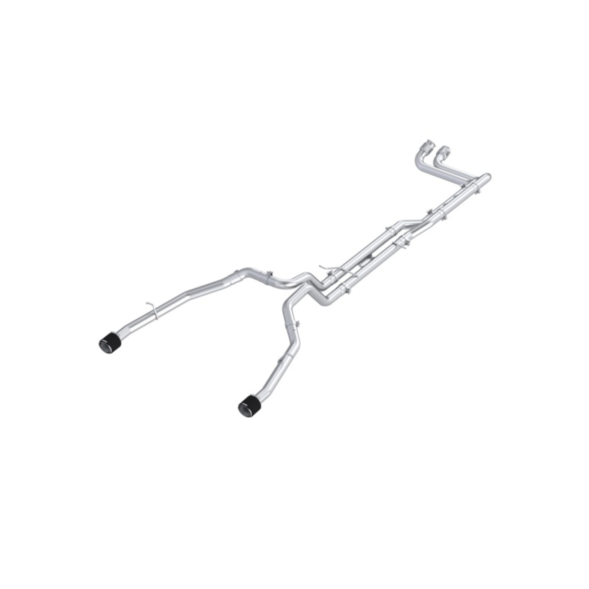 Picture of MBRP 2025 RAM RHO 3in Dual Split Rear Cat Back w/ Carbon Fiber Tips - T304