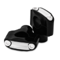 Picture of Burly Brand Reaper Riser Clamp 2-Bolt 1-1/2in Tall for 1in Bar, Set - Black Machined
