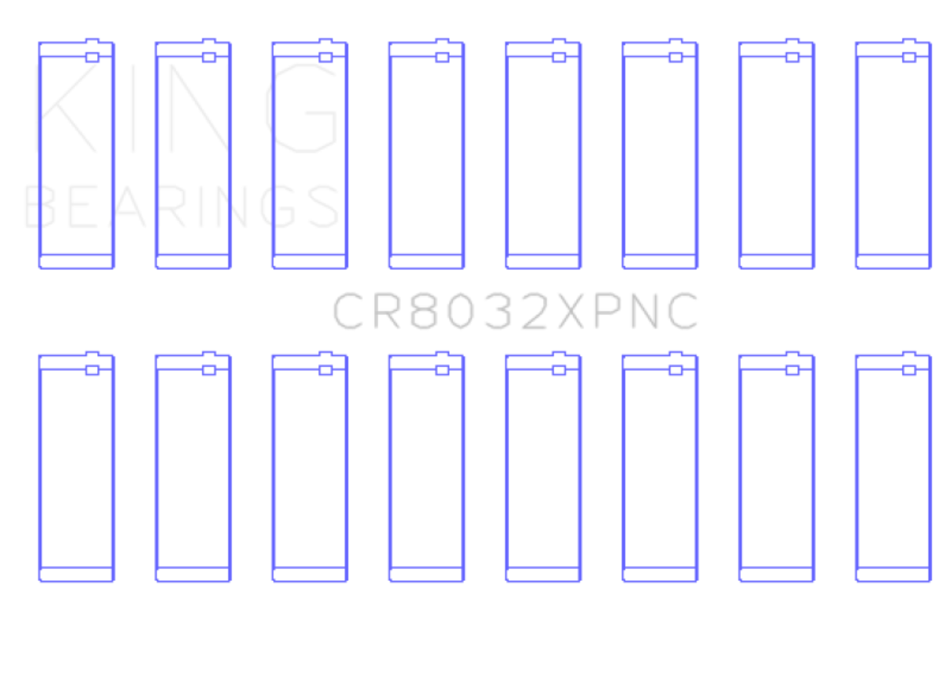 Picture of King Engine Bearings Chrysler 345/370 16V  (Size +0.5mm) Performance Rod Bearing Set