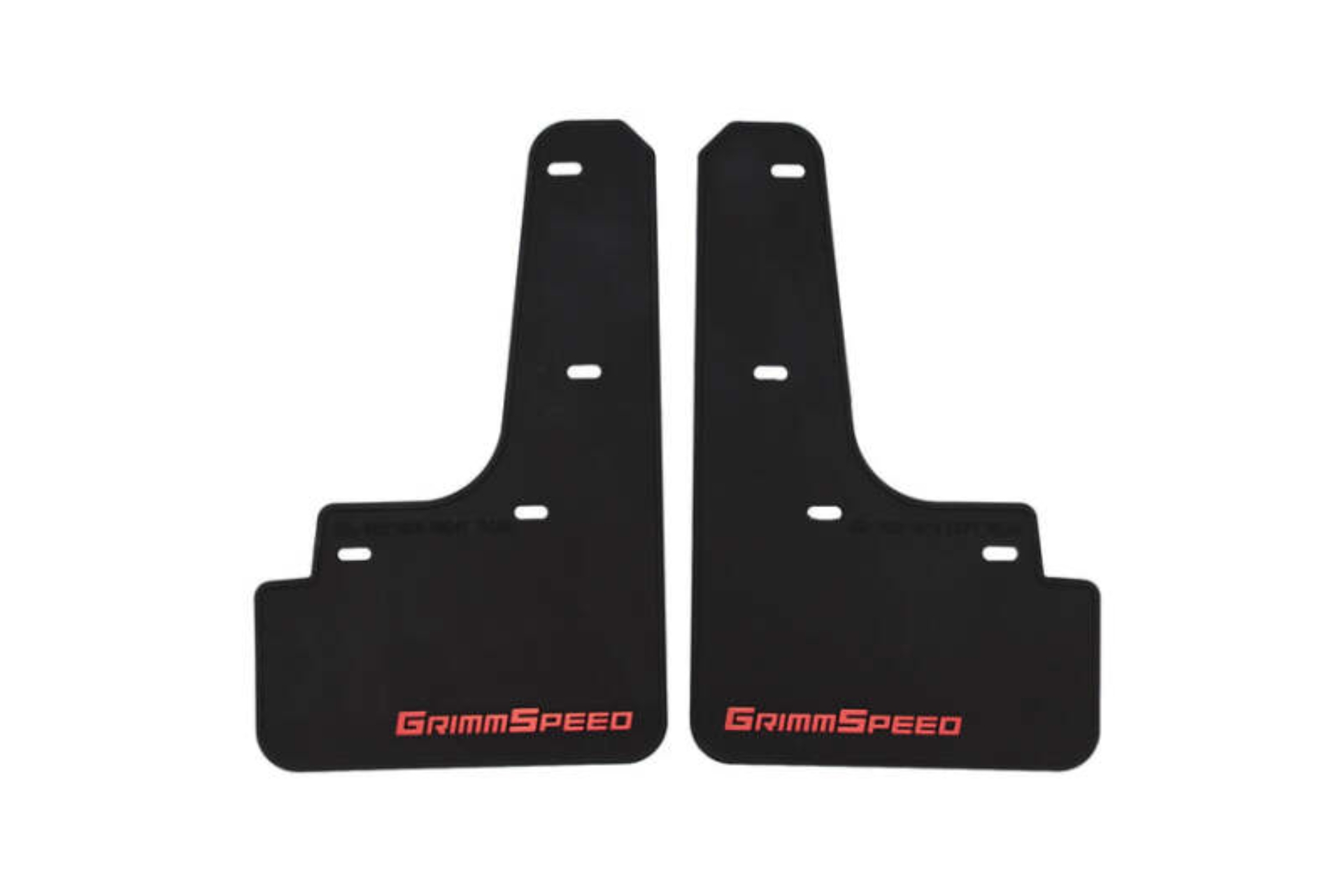 Picture of Grimmspeed 22-25 Subaru WRX Mudflaps - Black w/ Red Lettering