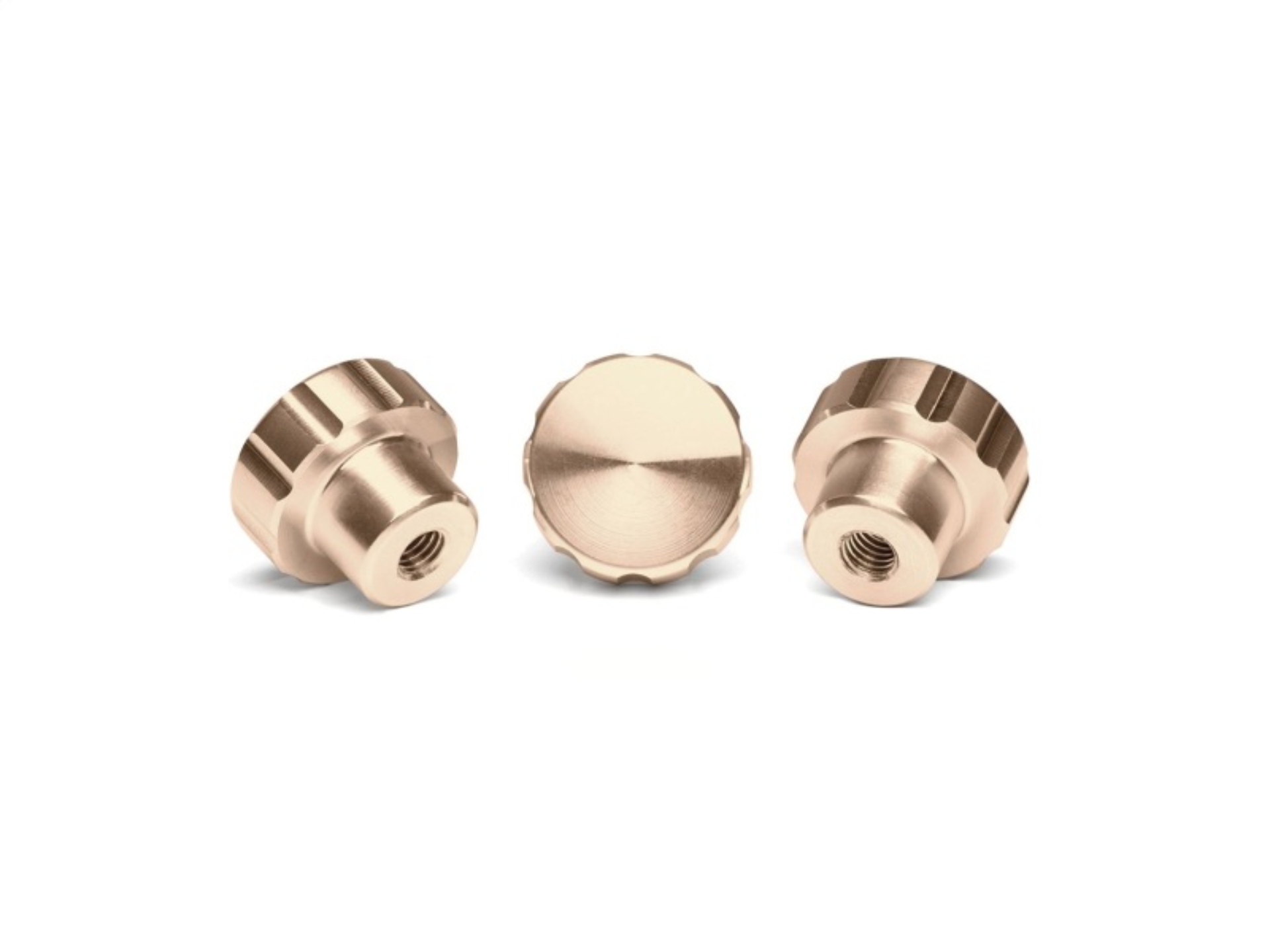 Picture of WeatherTech CupFone & CupFone XL w/ Hand Sanitizer Billet Knobs - Rose Gold (3 Pack)
