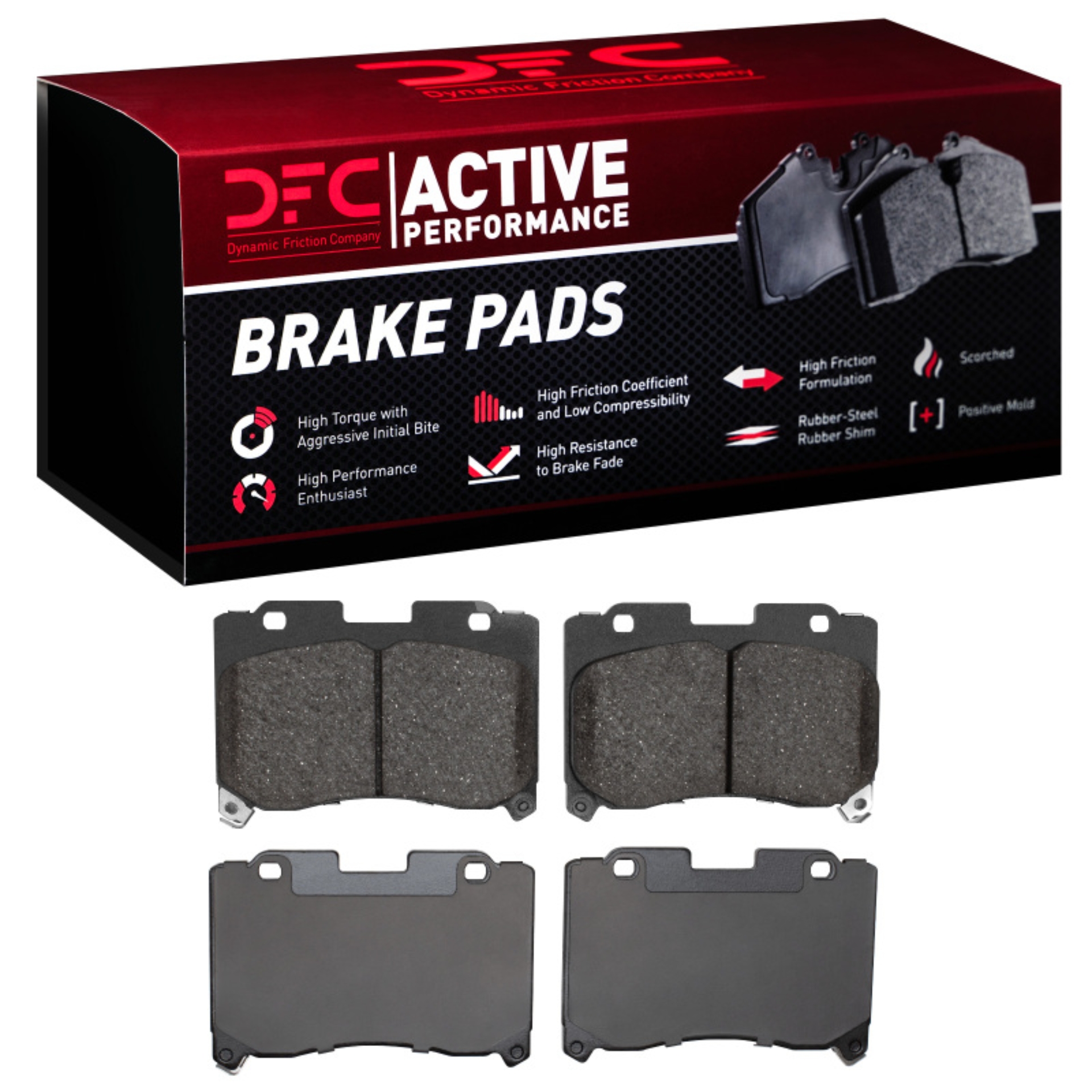 Picture of DFC 93-98 Toyota Supra Front Active Performance Pads - Low Metallic