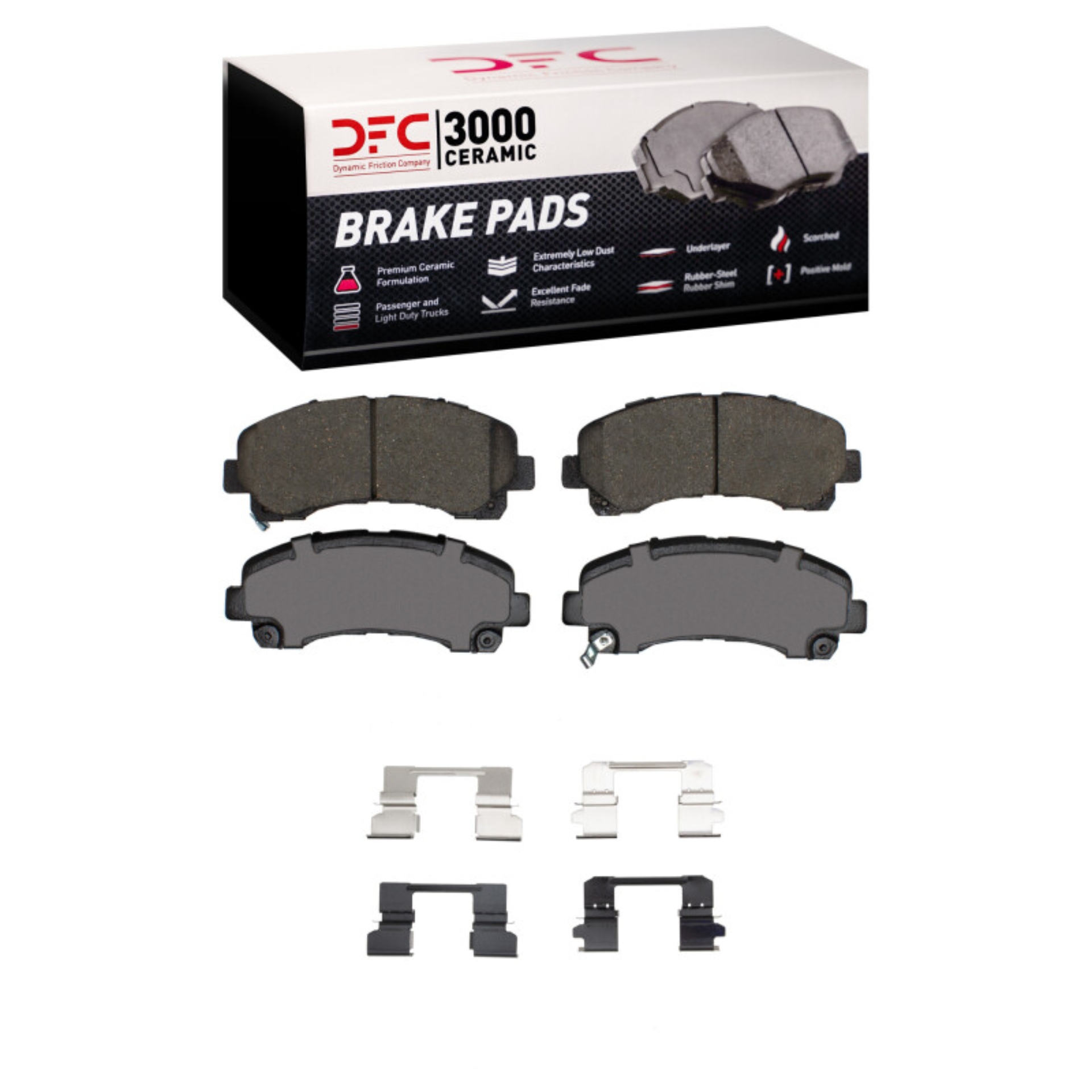 Picture of DFC 12-25 Chevrolet S10 MAX (Mexico) Front 3000 Ceramic Brake Pads and Hardware Kit