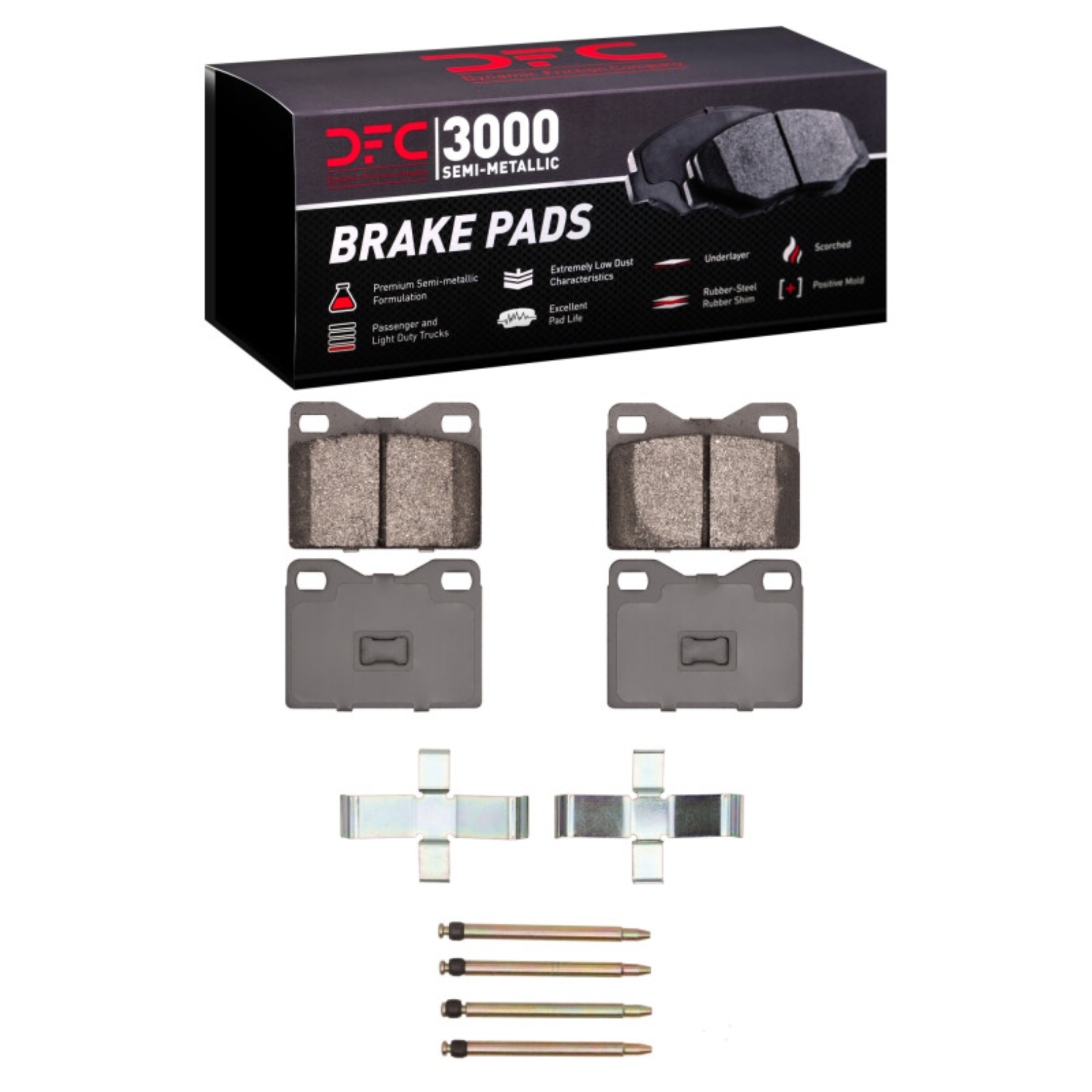 Picture of DFC 74-77 Audi 100 Series Front 3000 Semi-Metallic Brake Pads and Hardware Kit