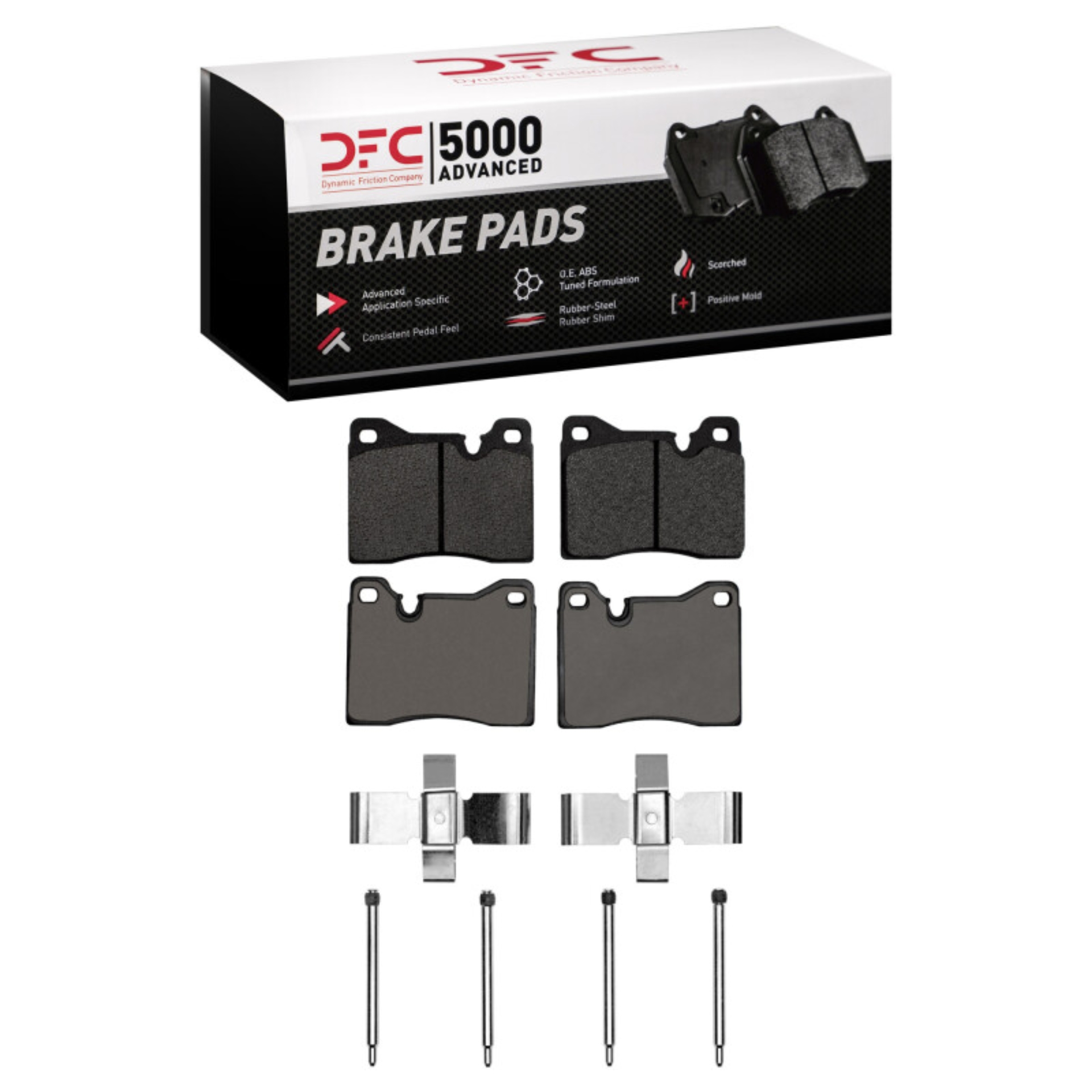 Picture of DFC 76-86 BMW 630CSi Front 5000 Advanced Low Metallic Brake Pads and Hardware Kit