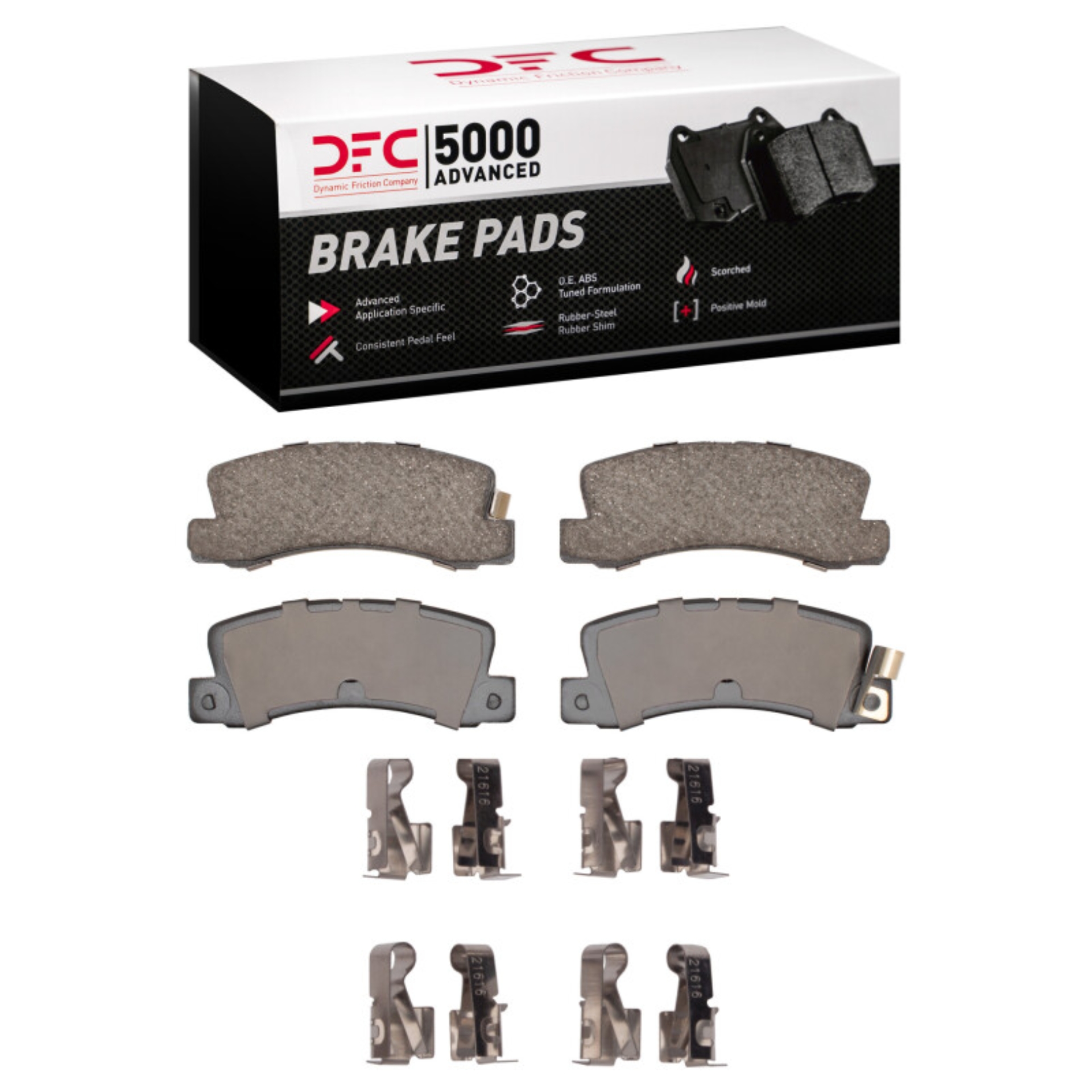 Picture of DFC 87-96 Toyota Celica Rear 5000 Advanced Ceramic Brake Pads and Hardware Kit