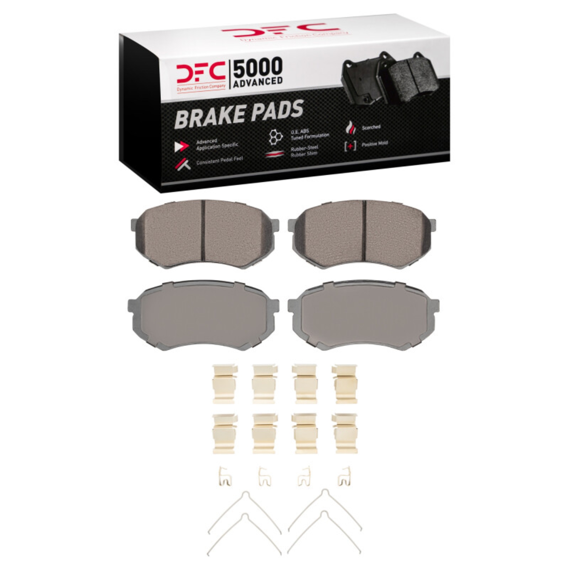 Picture of DFC 95-04 Toyota Tacoma Front 5000 Advanced Ceramic Brake Pads and Hardware Kit