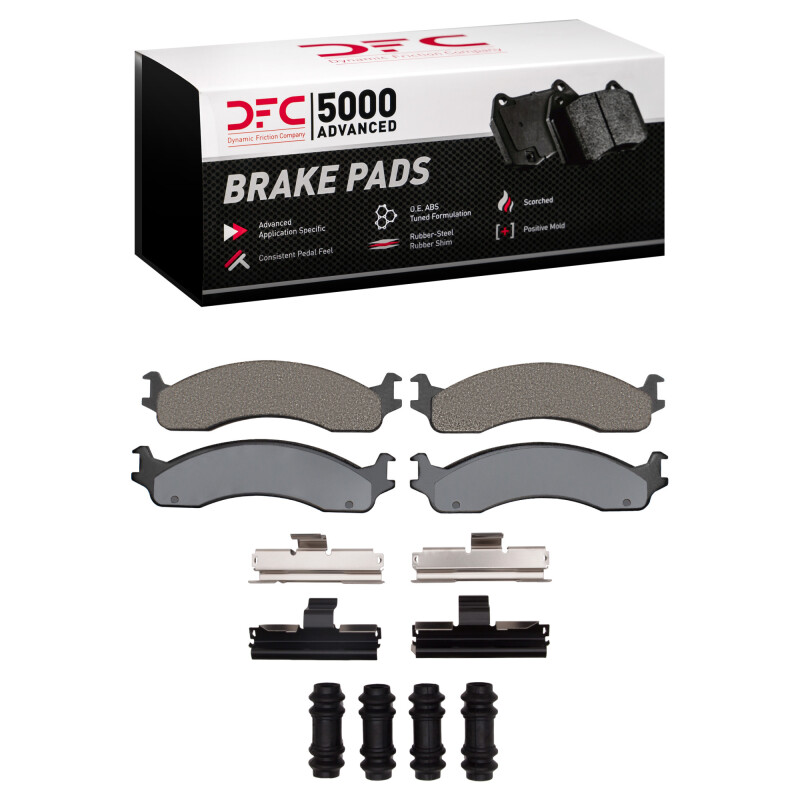 Picture of DFC 95-07 Ford E-Super Duty Front 5000 Advanced Semi Metallic Brake Pads and Hardware Kit