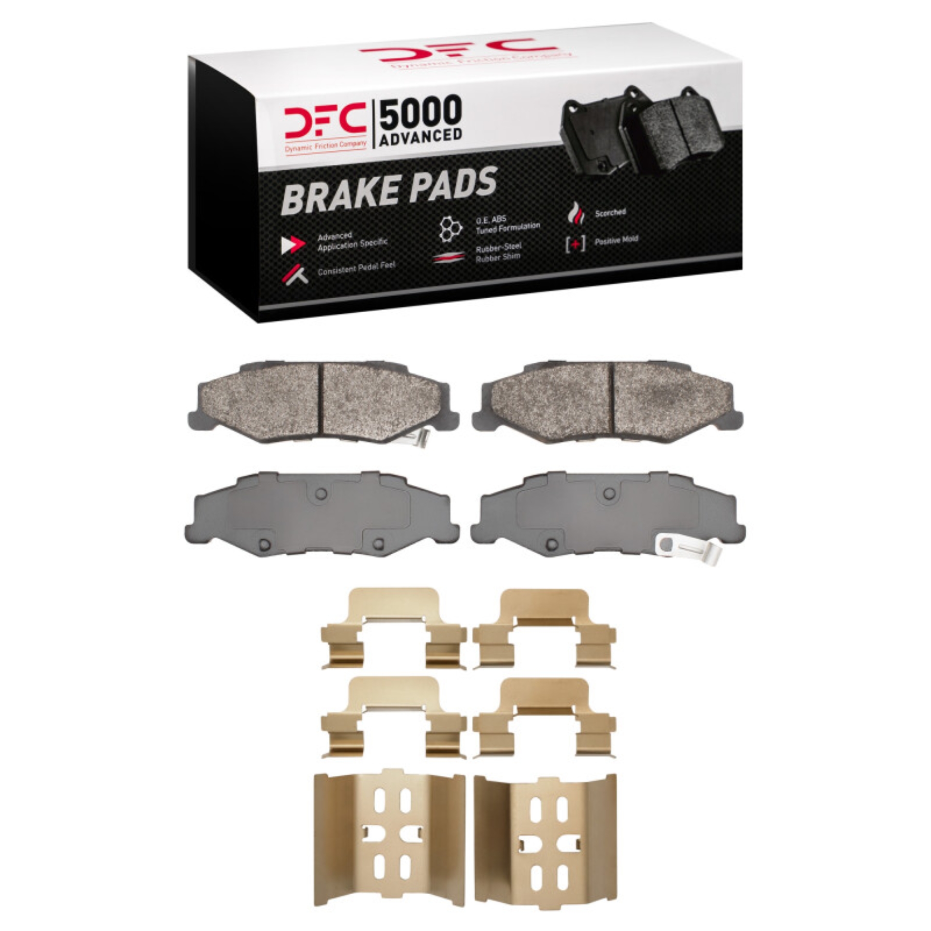 Picture of DFC 97-13 Cadillac XLR Rear 5000 Advanced Semi Metallic Brake Pads and Hardware Kit