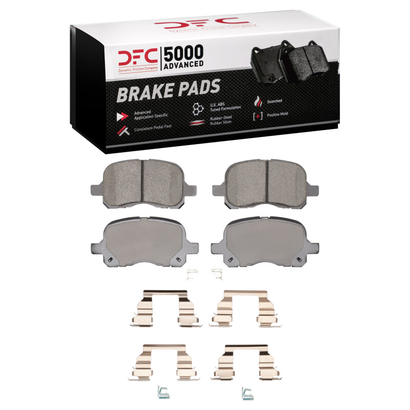 Picture of DFC 98-02 Chevrolet Prizm Front 5000 Advanced Ceramic Brake Pads and Hardware Kit