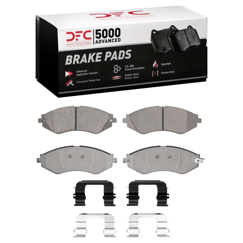 Picture of DFC 99-17 Chevrolet Spark EV Front 5000 Advanced Ceramic Brake Pads and Hardware Kit