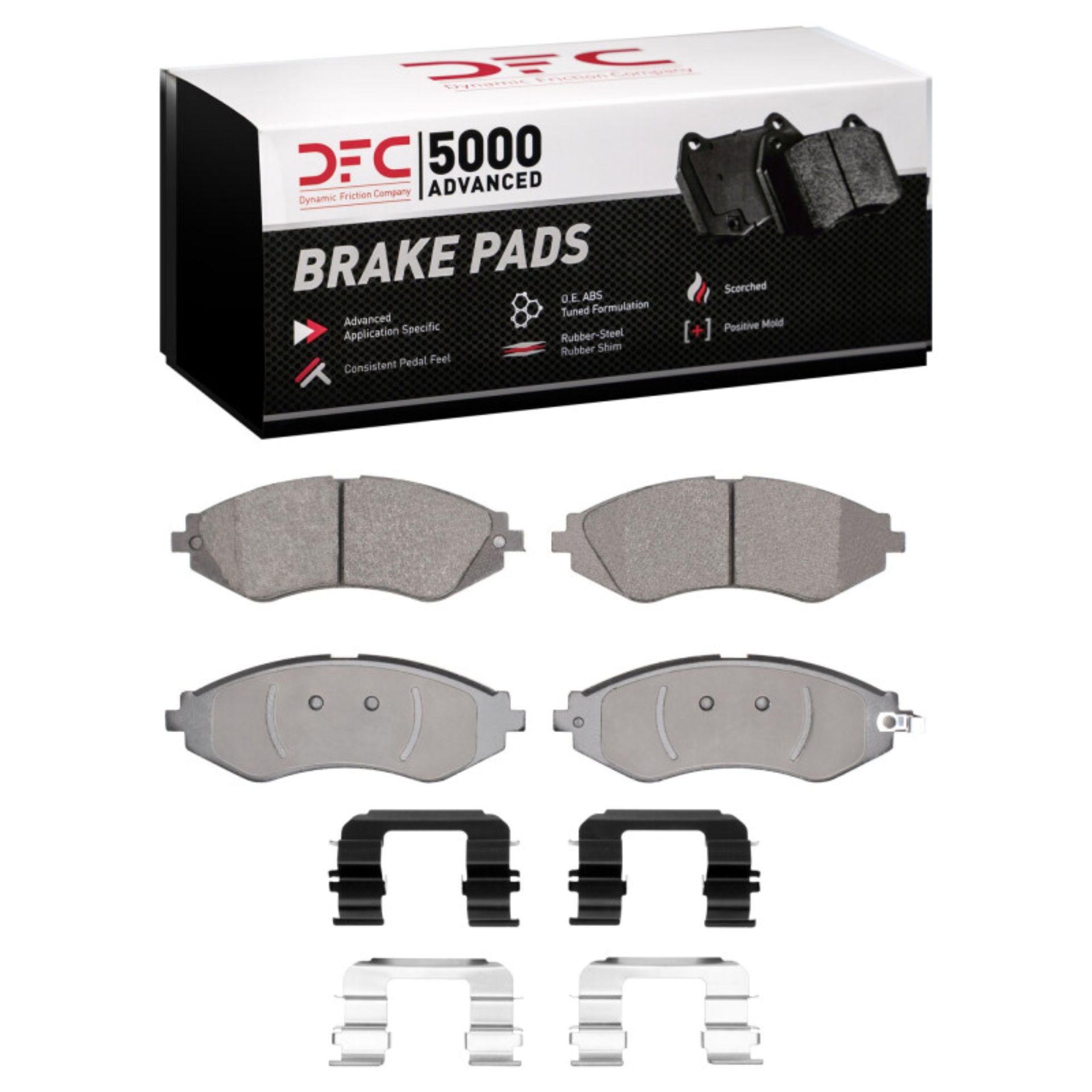 Picture of DFC 99-17 Chevrolet Spark EV Front 5000 Advanced Ceramic Brake Pads and Hardware Kit