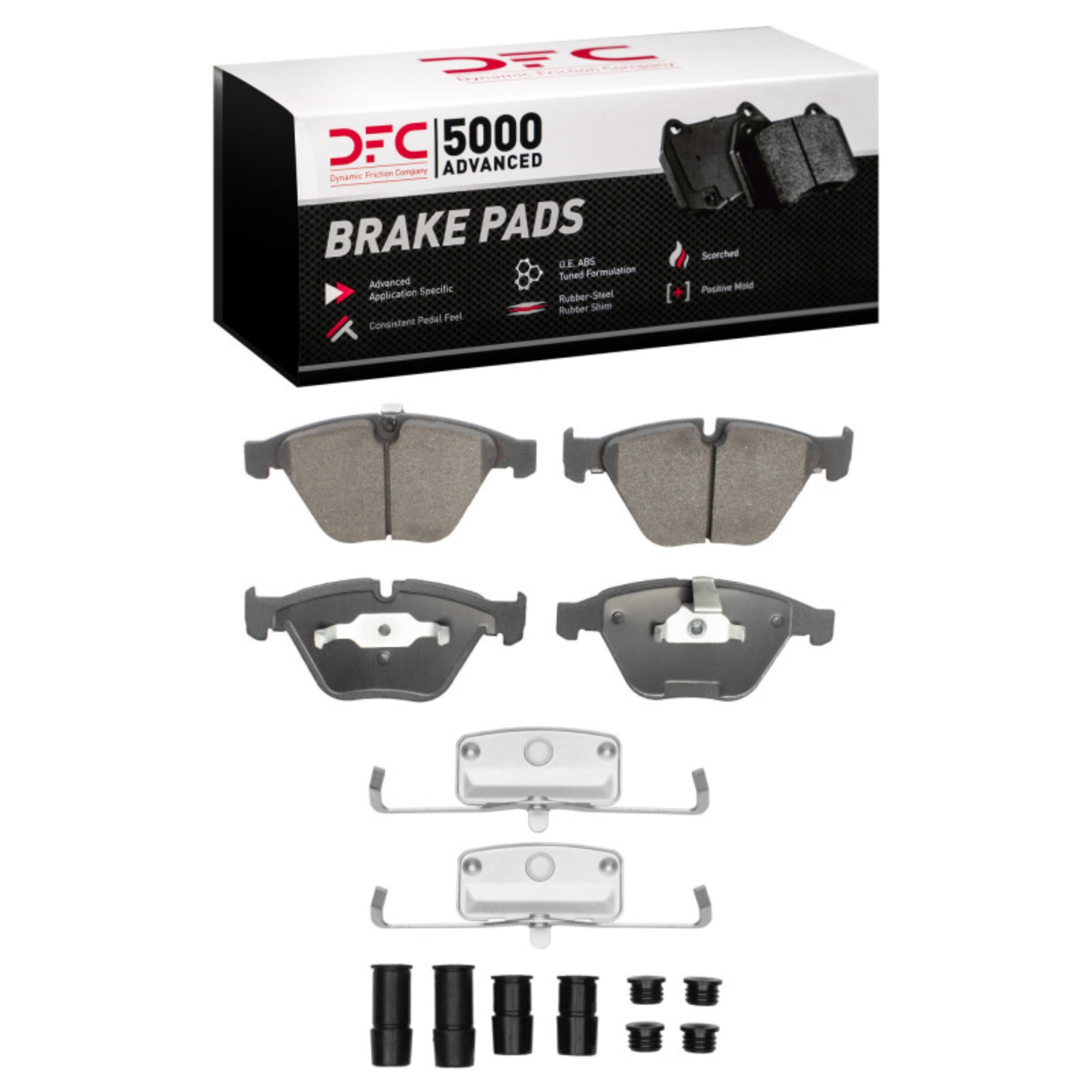 Picture of DFC 04-13 BMW 525I (USA/Canada) Front 5000 Advanced Low Metallic Brake Pads and Hardware Kit