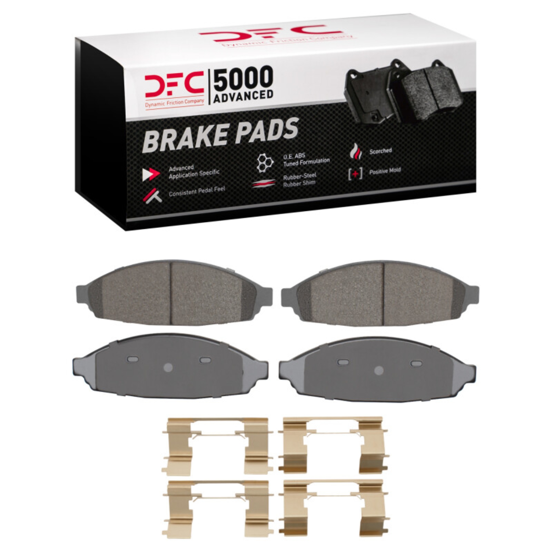Picture of DFC 03-11 Ford Crown Victoria Front 5000 Advanced Ceramic Brake Pads and Hardware Kit