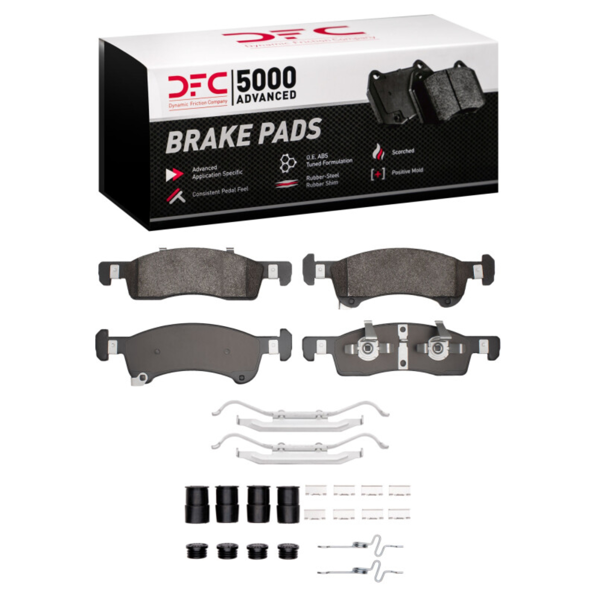 Picture of DFC 02-06 Ford Expedition Front 5000 Advanced Semi Metallic Brake Pads and Hardware Kit