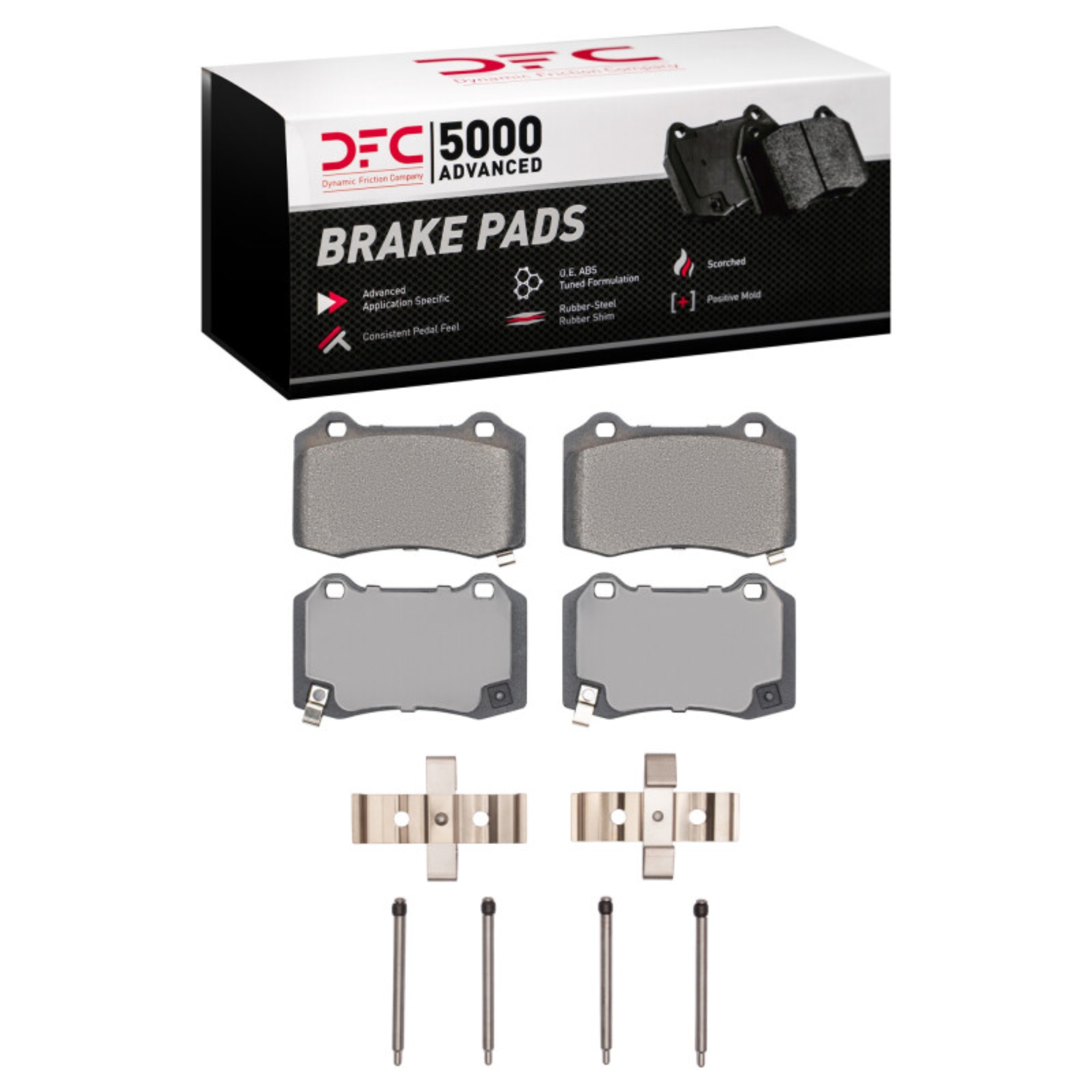 Picture of DFC 08-20 Dodge Challenger SRT-8 Rear 5000 Advanced Low Metallic Brake Pads and Hardware Kit