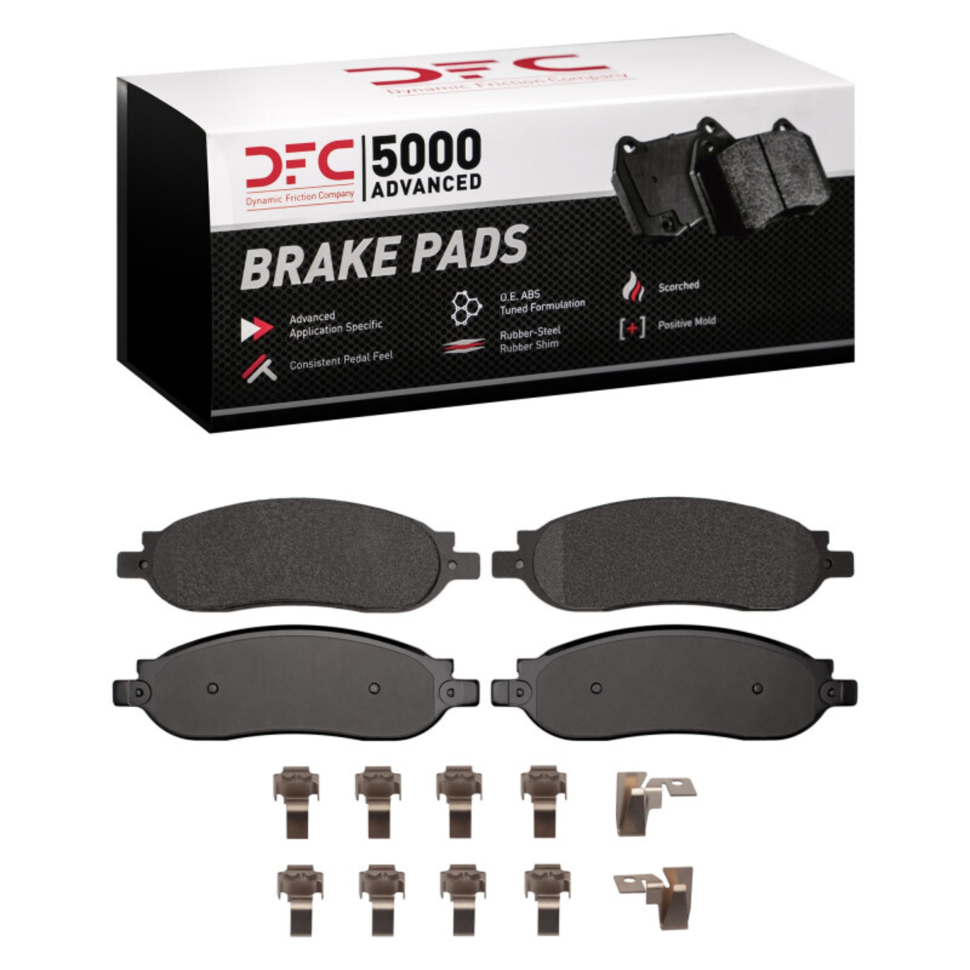 Picture of DFC 05-07 Ford F-350 Super Duty 4WD Rear 5000 Advanced Semi Metallic Brake Pads and Hardware Kit