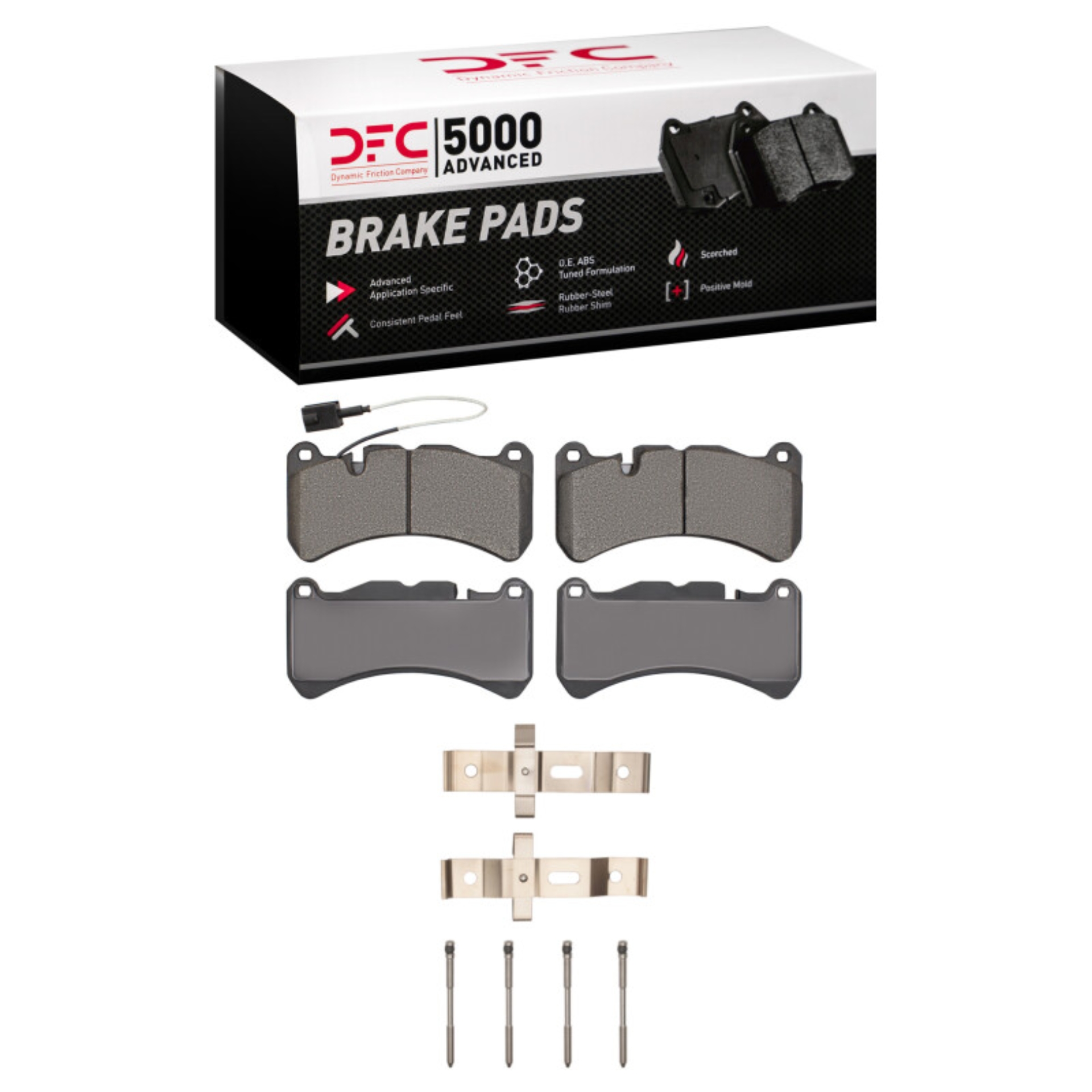 Picture of DFC 14-24 Maserati Ghibli Front 5000 Advanced Low Metallic Brake Pads and Hardware Kit