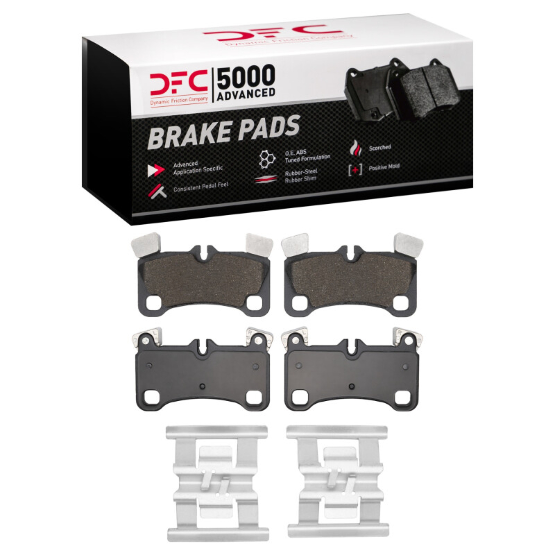 Picture of DFC 08-10 Porsche Cayenne Rear 5000 Advanced Low Metallic Brake Pads and Hardware Kit