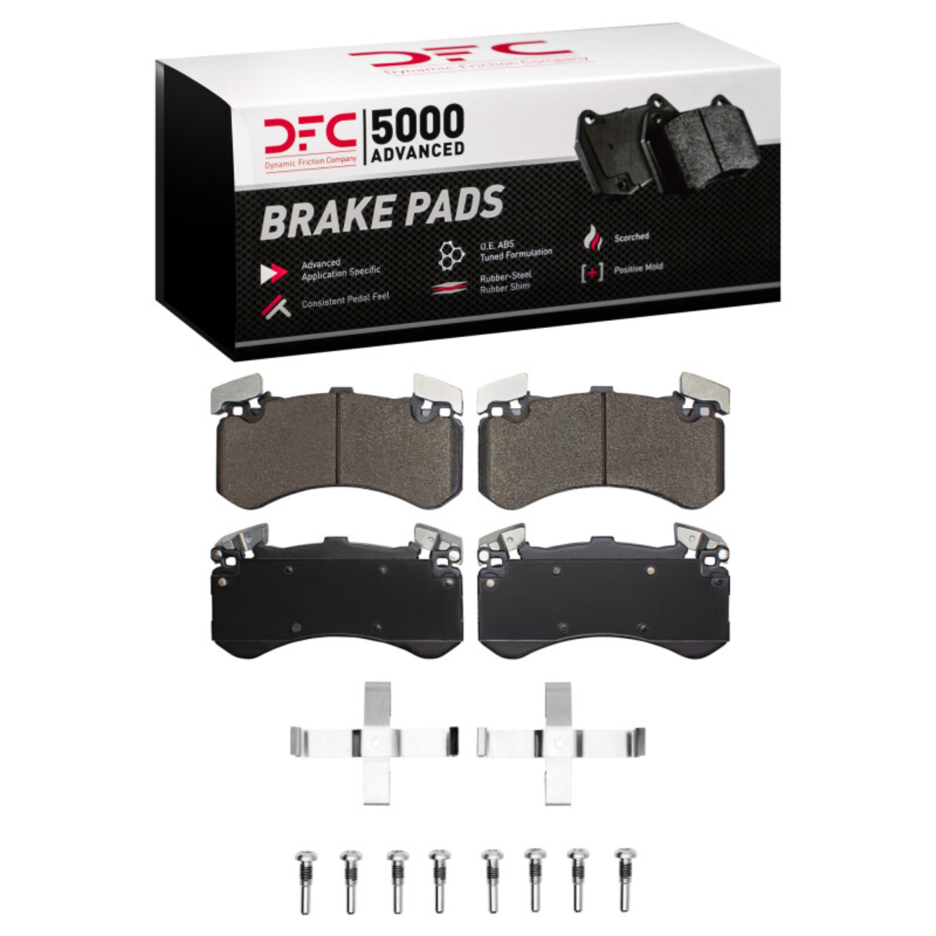 Picture of DFC 11-19 Audi A8 Front 5000 Advanced Low Metallic Brake Pads and Hardware Kit
