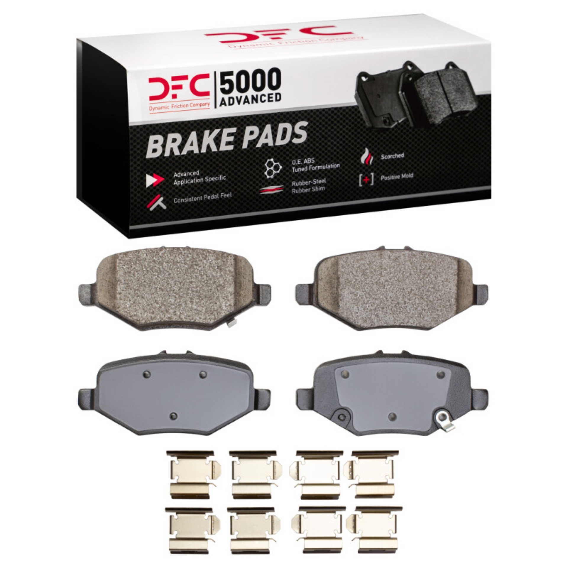 Picture of DFC 13-19 Ford Explorer Rear 5000 Advanced Ceramic Brake Pads and Hardware Kit